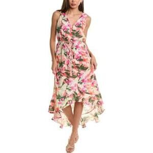 Tommy Bahama Floral Tropical Midi Dress Sz XXS Sleeveless Lined High Low Hem